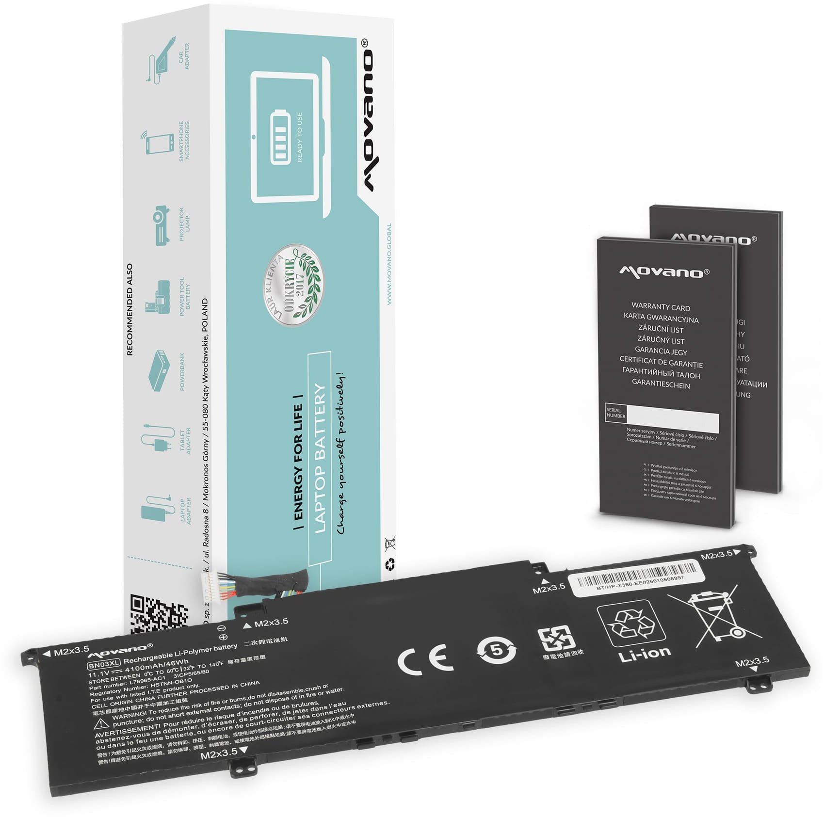 Bateria Movano do HP Envy 13, x360 15