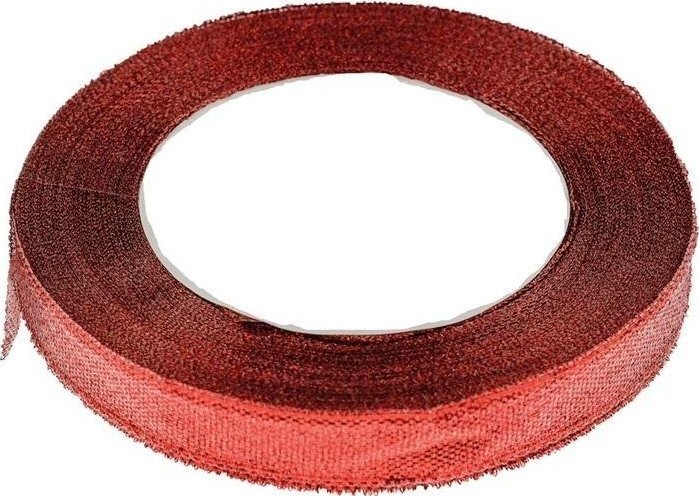 Wstążka brokatowa czerwona 6mmx22m