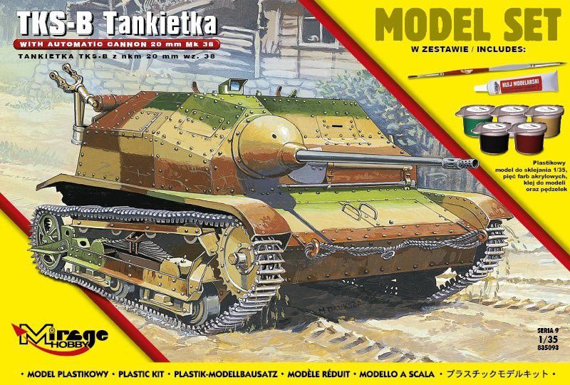 Mirage Tankietka Tks-B z Nkm 20mm wz38 Set (586915)