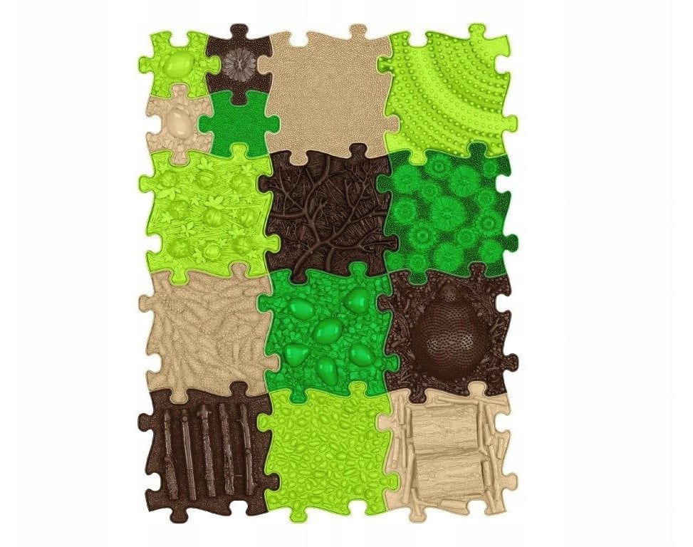 Mata Sensoryczna Ortopedyczna Zestaw15w1 Nature 15 Puzzli Sensoryka Muffik / Mfk-097