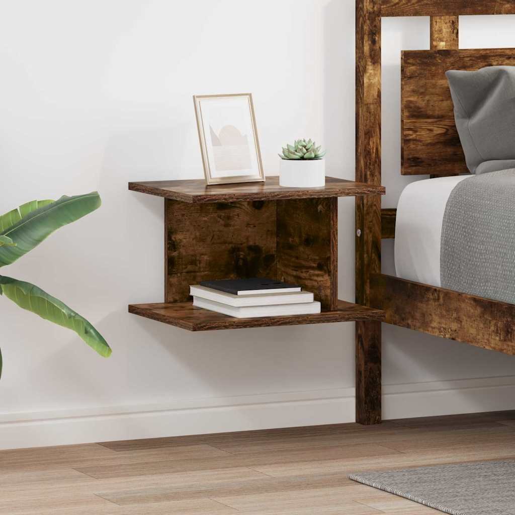 vidaXL Stolik nocny 2 pcs Dąb wędzony 40 x 30 x 25 cm