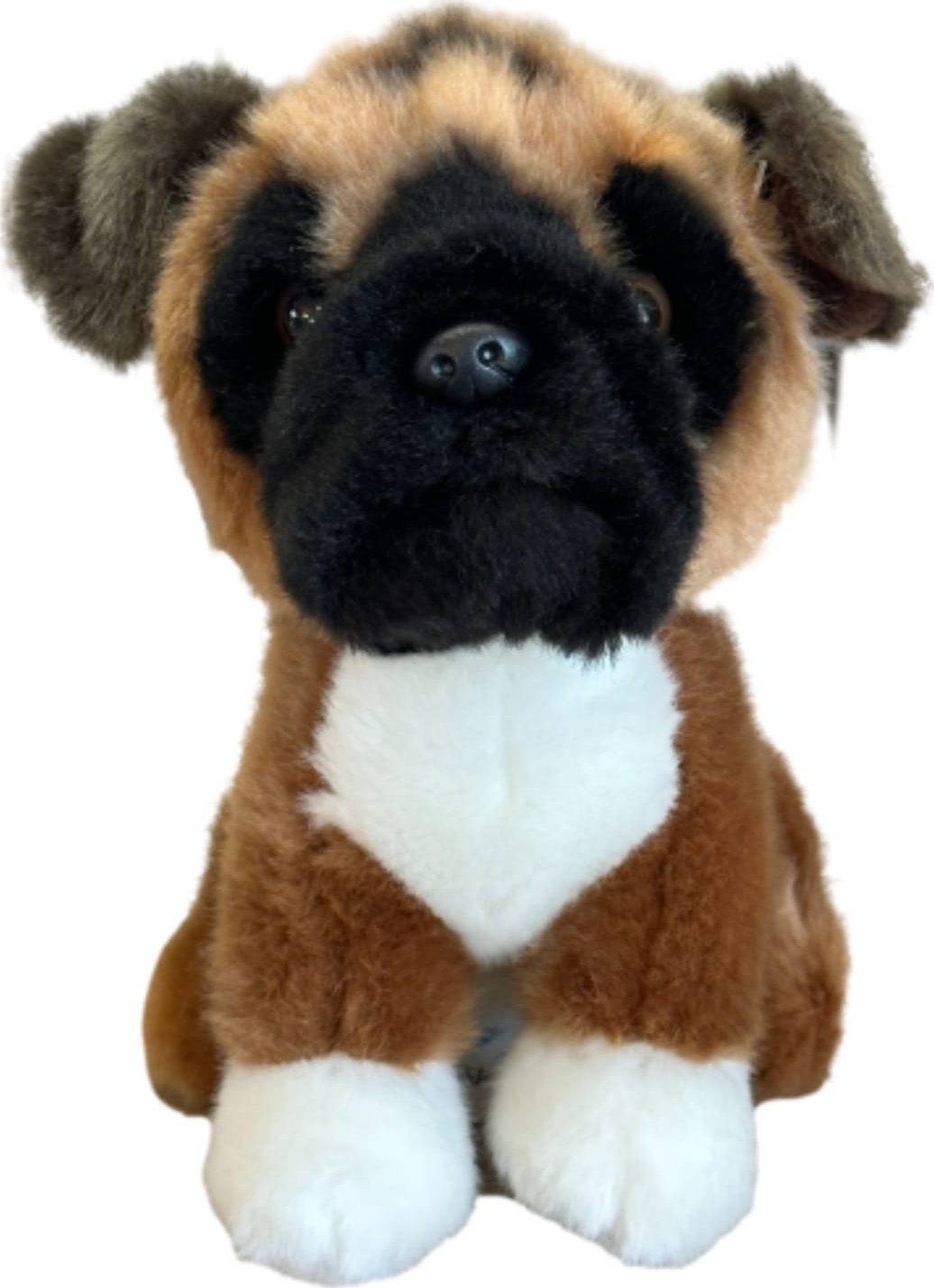 Dubi Maskotka Pies Bokser Siedzący Pluszak 19cm Miękka Przytulanka Miś Piesek