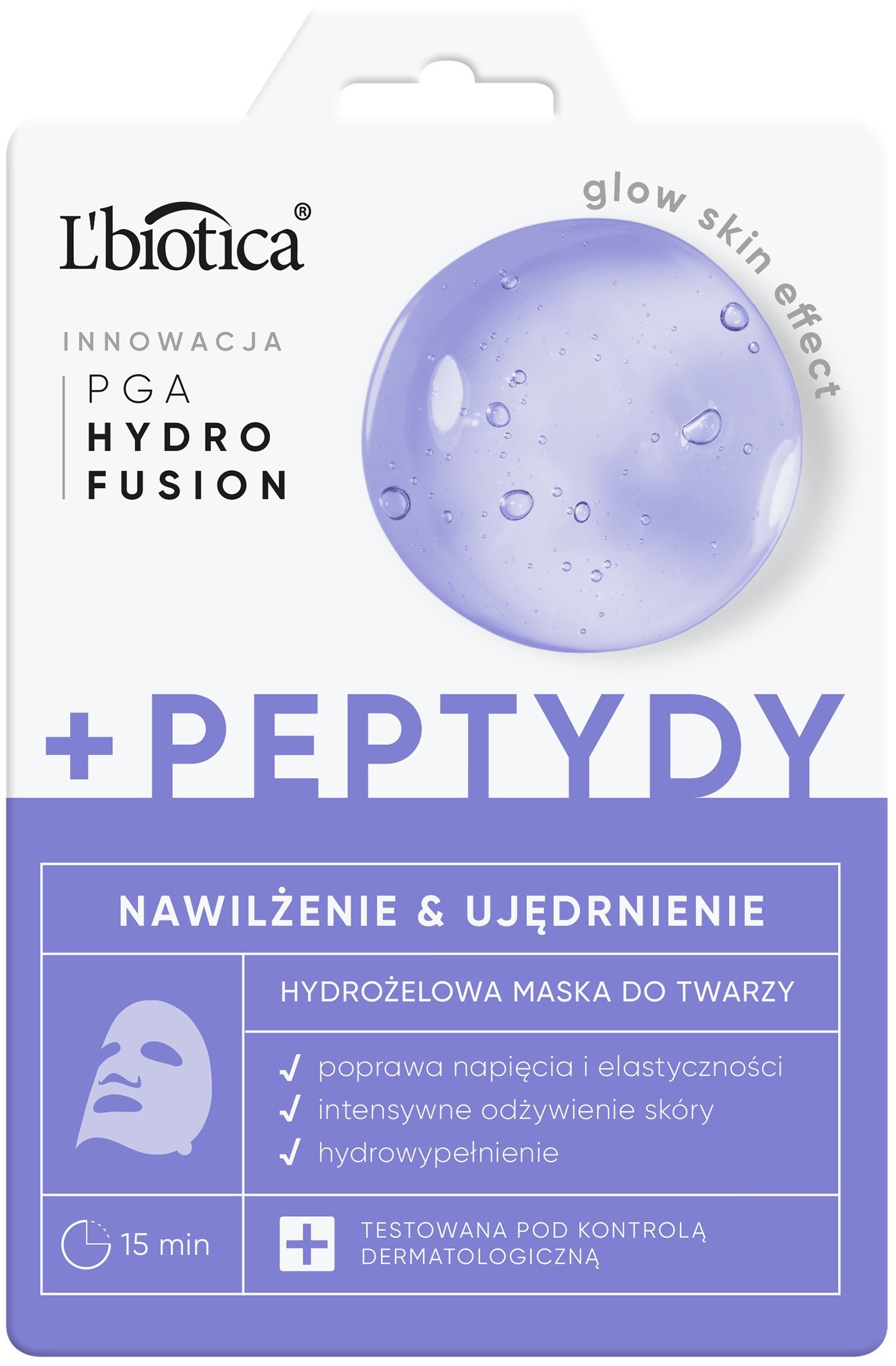 L'Biotica PHF Peptydy Nawilżenie & Ujędrnienie Hydrożelowa Maska do twarzy