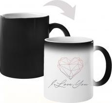 Koszulkowy I love you - magiczny kubek z nadrukiem