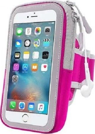 Mobilari ETUI OPASKA NA RAMIĘ DO BIEGANIA TELEFON 5.5'' RÓŻOWY