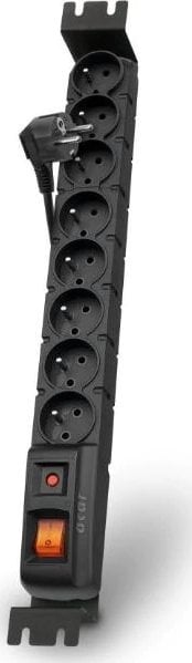 Listwa zasilająca Listwa przeciwprzepięciowa Acar S8 FA RACK 1,5m czarna