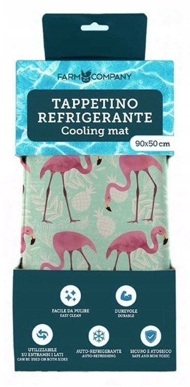 Farm Company Mata chłodząca żelowa dla psa Flamingi 90x50 cm