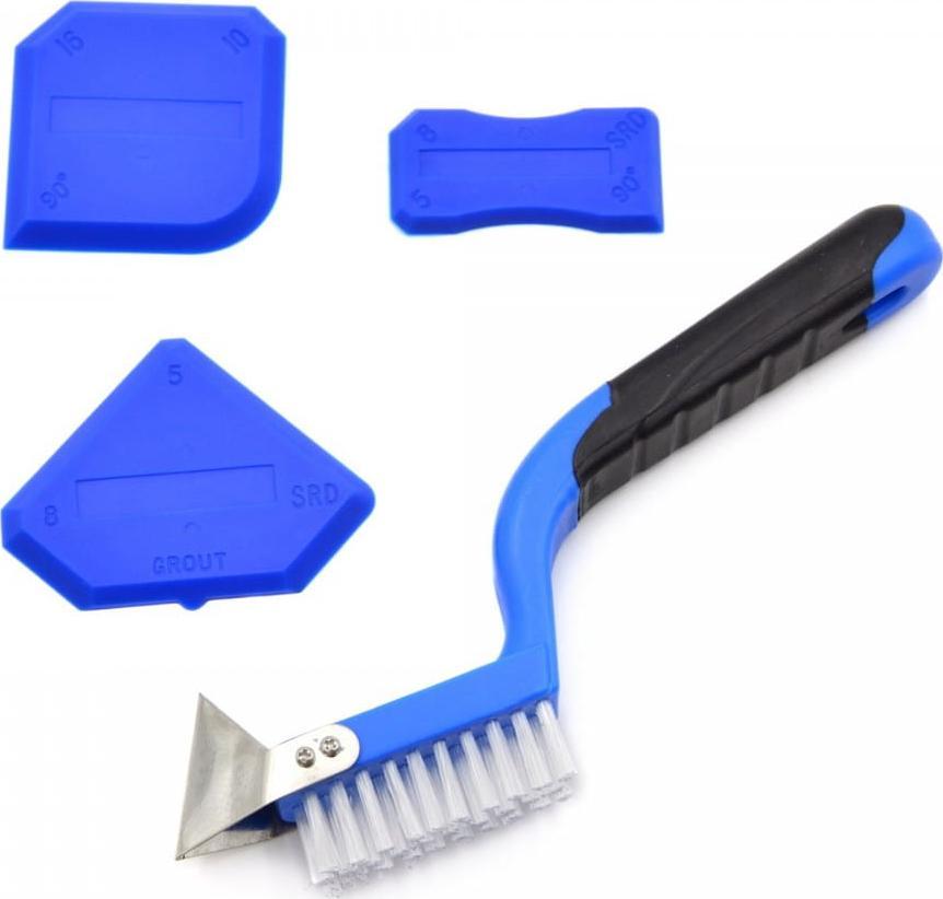 Geko SZPACHELKI DO SILIKONU ZE SZCZOTKĄ 4EL. (60) G30143 GEKO