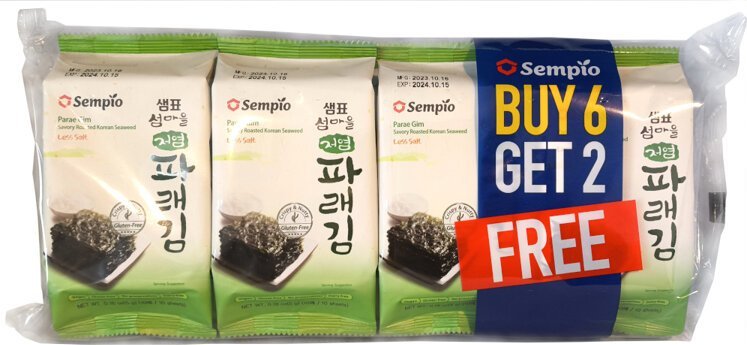 Sempio Snacki Parae Gim z alg morskich o zmniejszonej zawartości soli 8 x 5g - Sempio