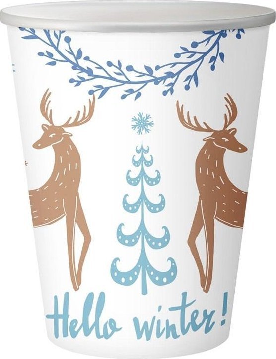 Kubeczki papierowe Hello Winter 250ml 6szt