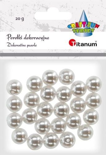 Titanum Perełki TITANUM 12mm 20g białe Titatnum Kreatywne