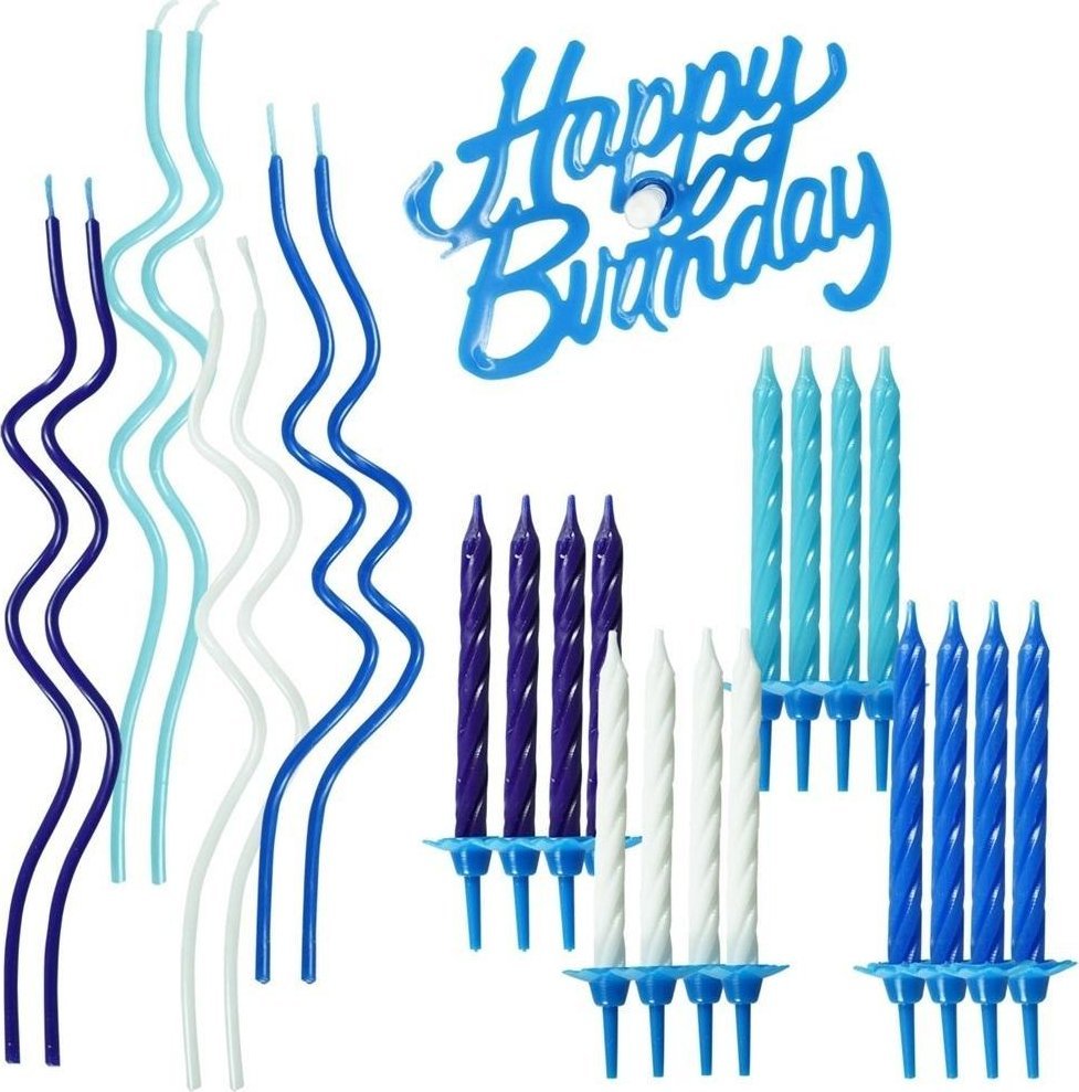 Arpex Zestaw świeczek urodzinowych niebieski
