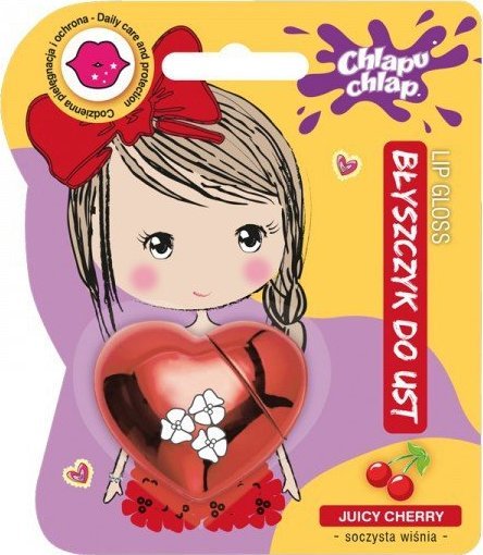Chlapu Chlap Błyszczyk Do Ust w Serduszku Soczysta Wiśnia 10ML