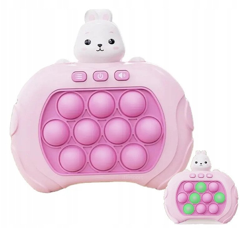 GRA ELEKTRONICZNA POP IT Sensoryczna ROZWOJOWA PAMIĘĆ Refleks DZIECI Królik