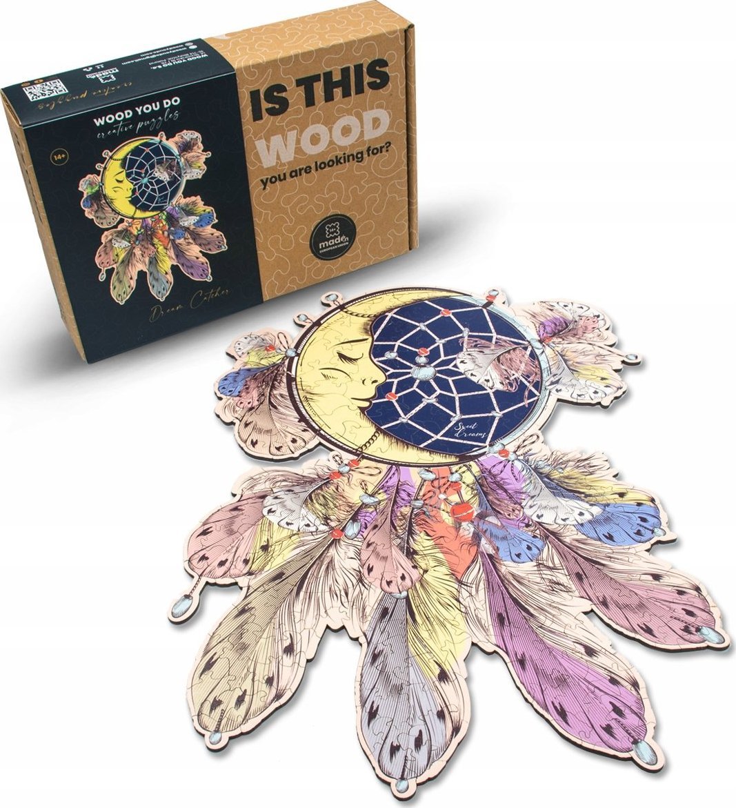 WOOD YOU DO Puzzle drewniane ŁAPACZ SNÓW Dreamcatcher A3