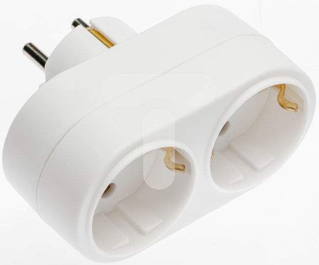 GTV Rozgałęziacz wtyczkowy SCHUKO 2x 2P + Z (AE-SC0102-00)