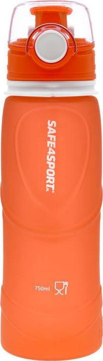 Safe4sport Składana butelka silikonowa 750 ml duża pomarańczowa