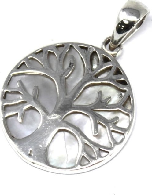 Lovrin Wisiorek srebrny Drzewo Życia - Masa Perłowa (mały)