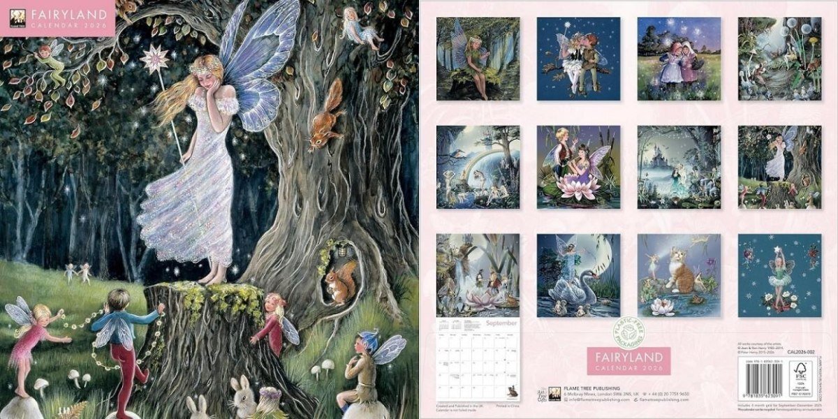 Kalendarz 2026 ścienny Wróżki Jean &Ron Henry Wall