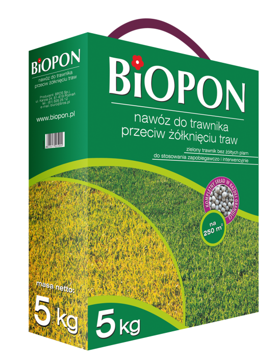 Biopon Nawóz granulowany do trawnika przeciw żółknięciu 1kg (1175)