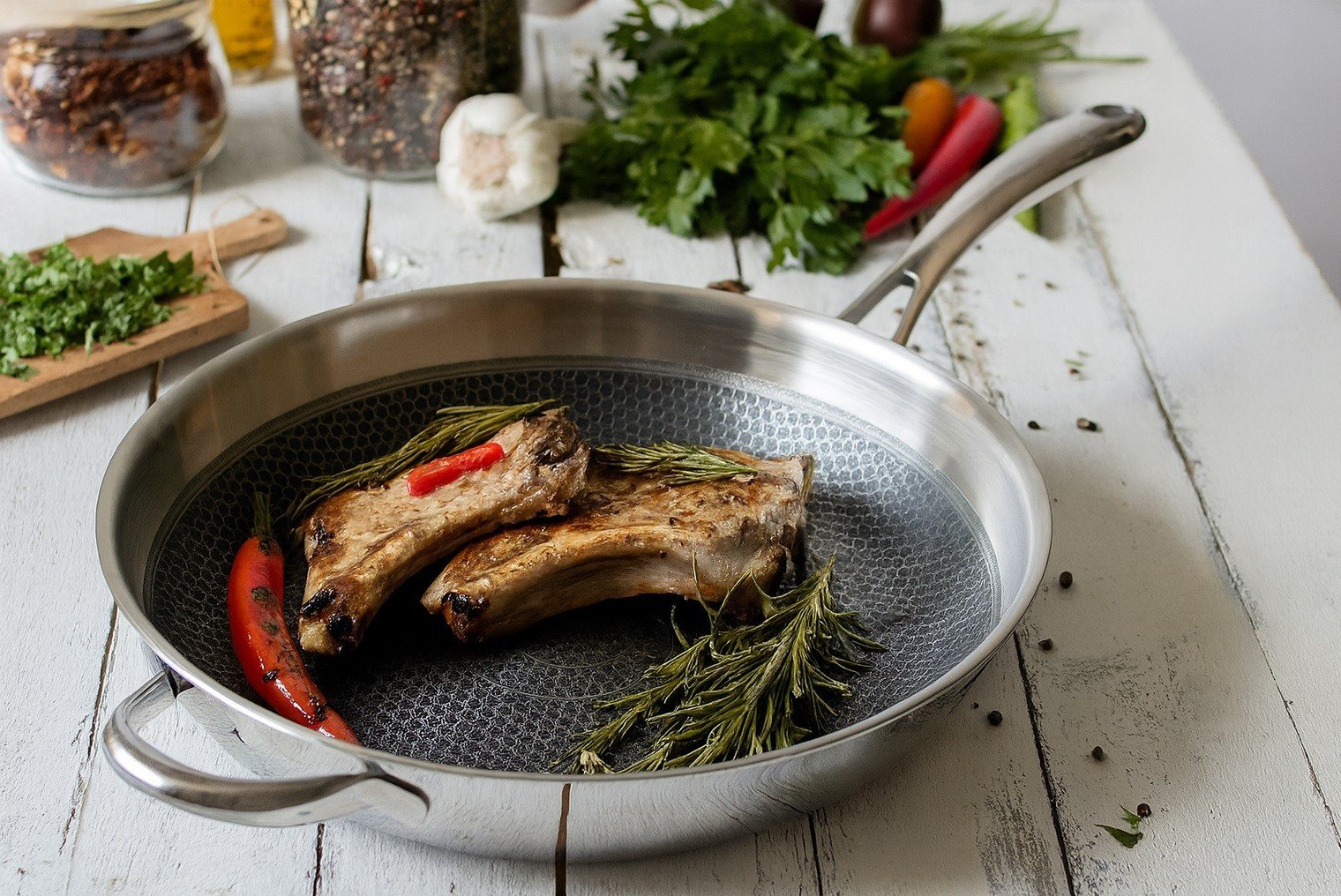 Patelnia wok 30 cm Relief Evolution