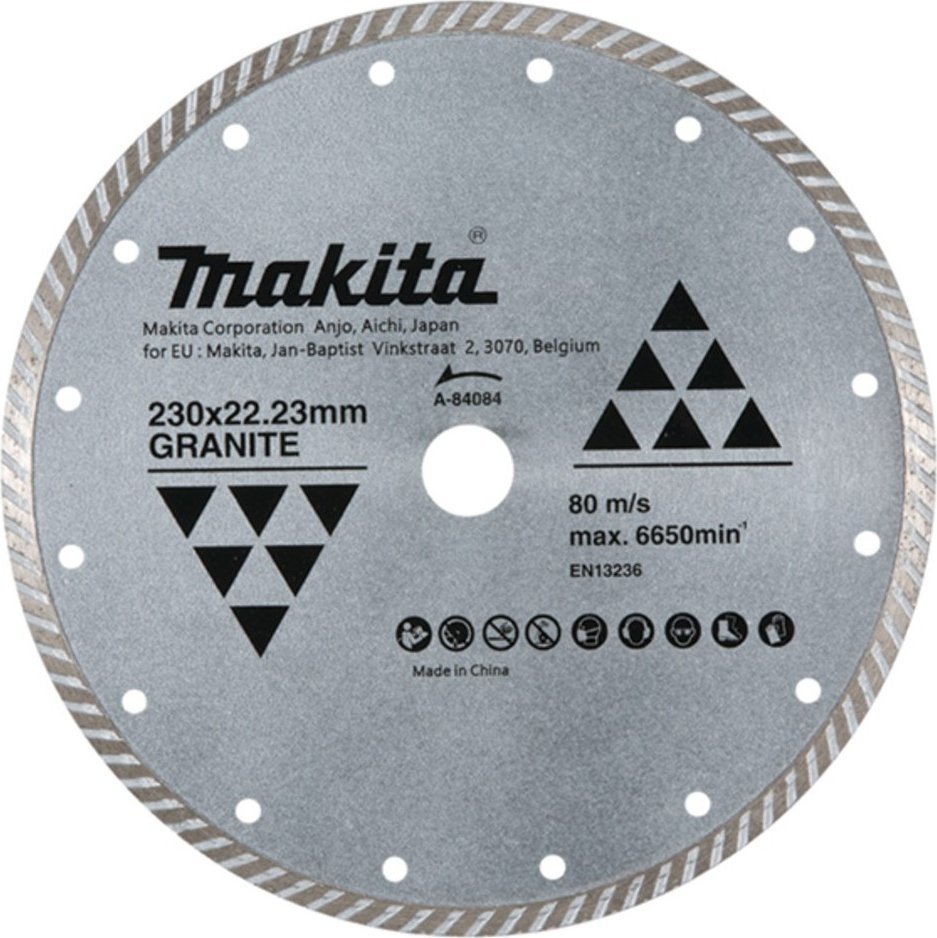 Makita MAKITA DIAMOND BLADE 230x22.23mm TURBO (DRY) GRANITE