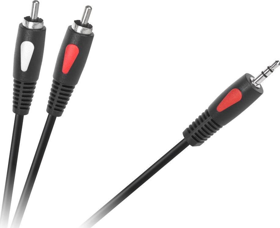 Kabel Cabletech Jack 3.5mm - RCA (Cinch) x2 1m czarny (KPO4004-10)
