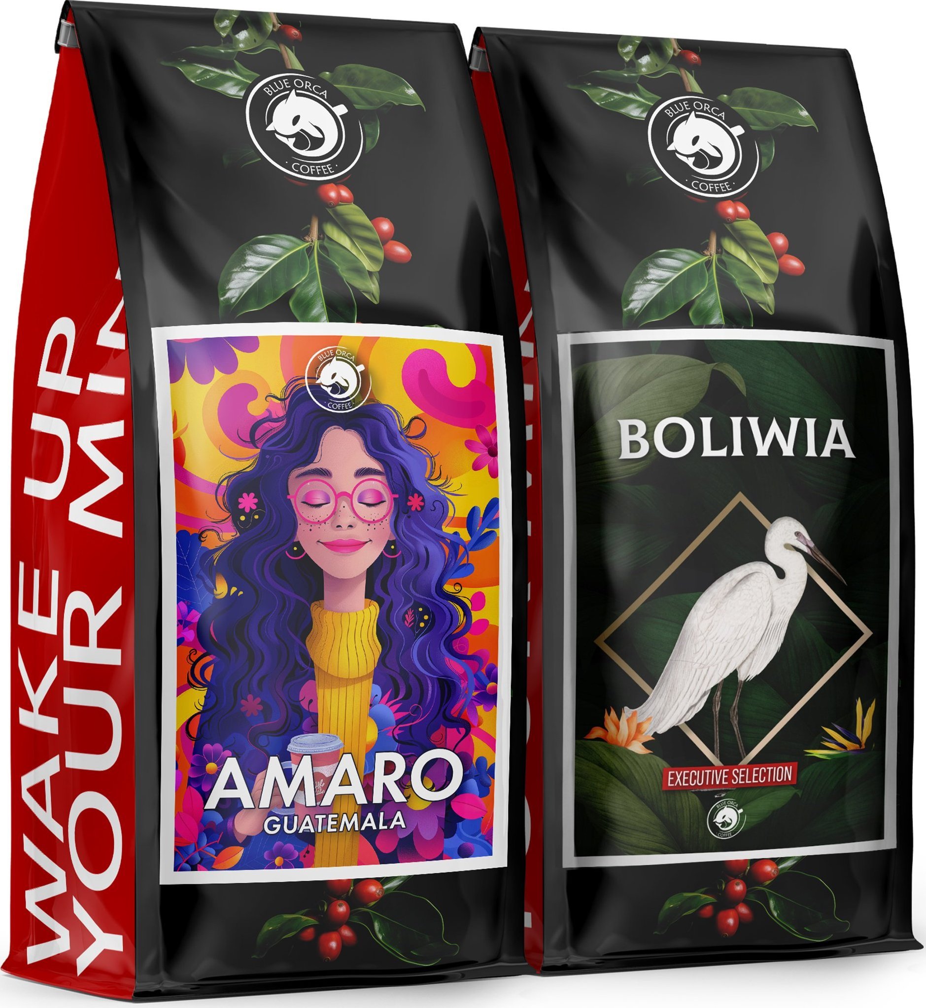 Kawa ziarnista Blue Orca Coffee KAWA ZIARNISTA PARADISO+AMARO 100% ARABICA ŚWIEŻO PALONA 2x1KG - BLUE ORCA