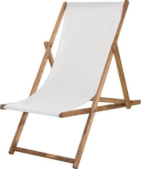 Springos Leżak drewniany impregnowany z tkaniną popielaty UNIWERSALNY