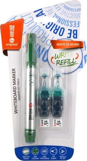 MemoBe Marker do tablic such. + 2 ampułki zielony