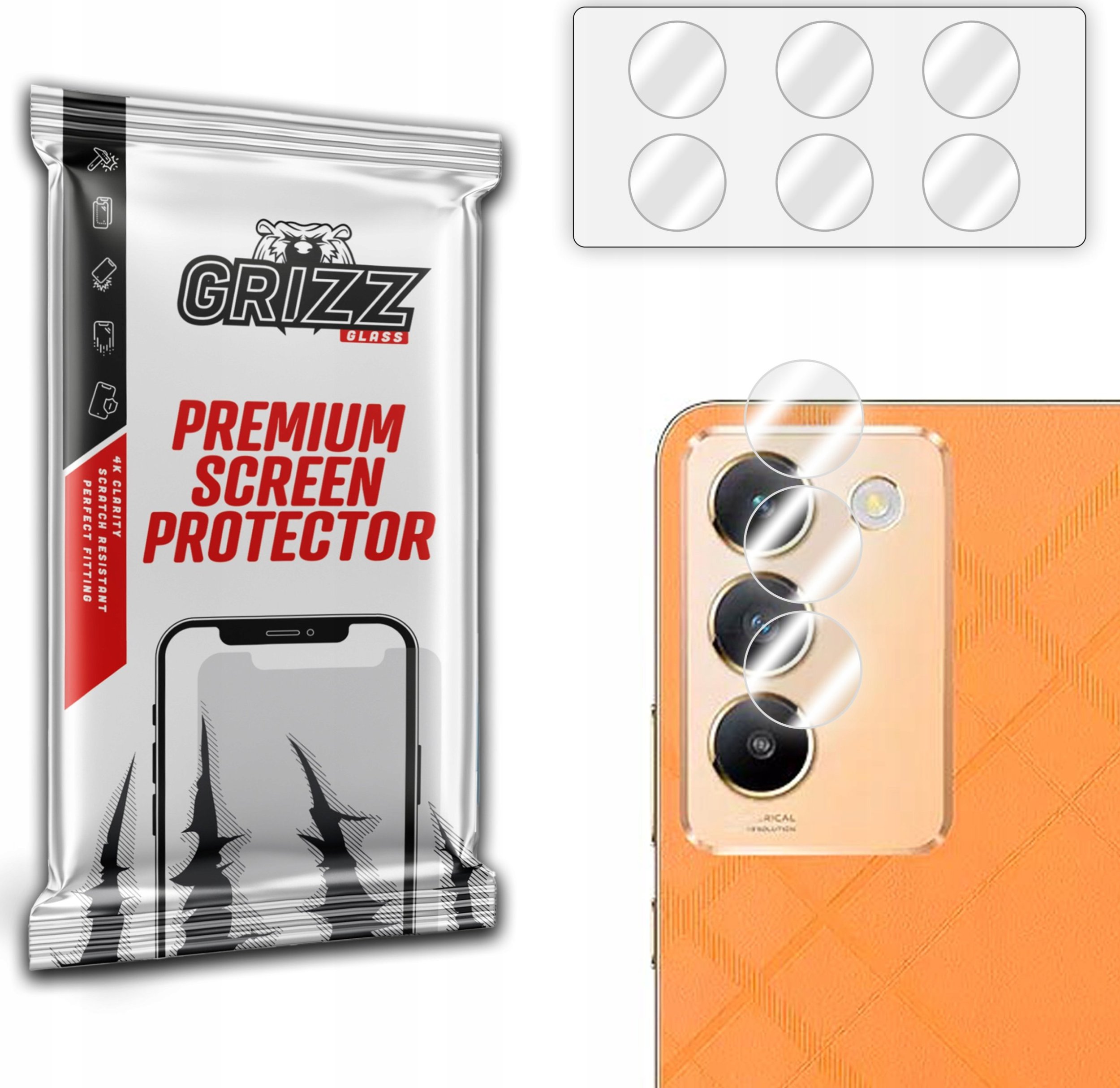 GrizzGlass Szkło na aparat GrizzGlass HybridGlass Camera do Vivo Y200e