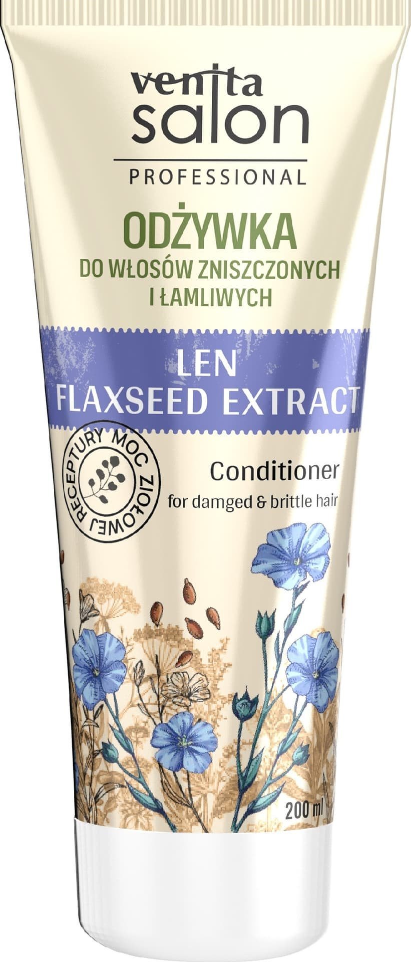 Venita VENITA Salon Odżywka do włosów zniszczonych i łamliwych LEN 200 ml