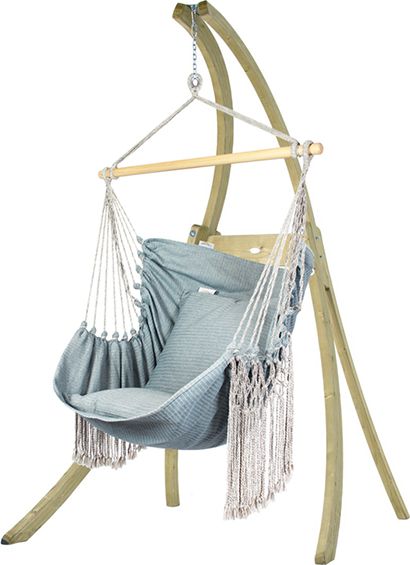 Koala Zestaw hamakowy: fotel HC10-C ze stojakiem drewnianym Atlas, morski HC10-C-AT