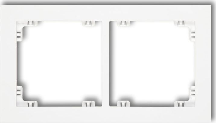 Karlik Deco Ramka uniwersalna podwójna z tworzywa biały mat (25DR-2)