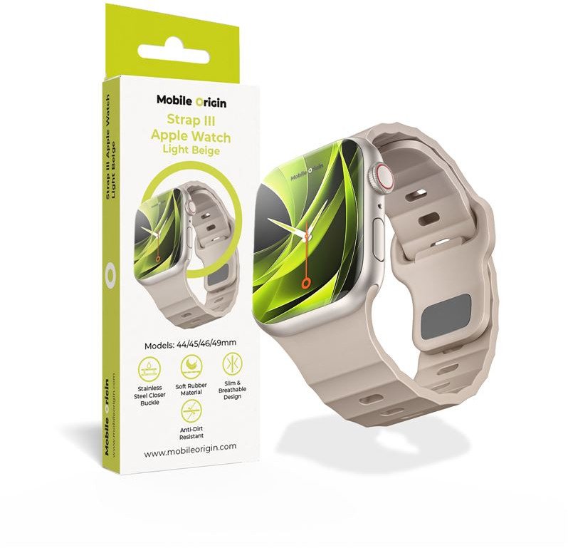 Mobile Origin Strap III, light beige - Apple Watch 49mm/46mm/45mm/44mm