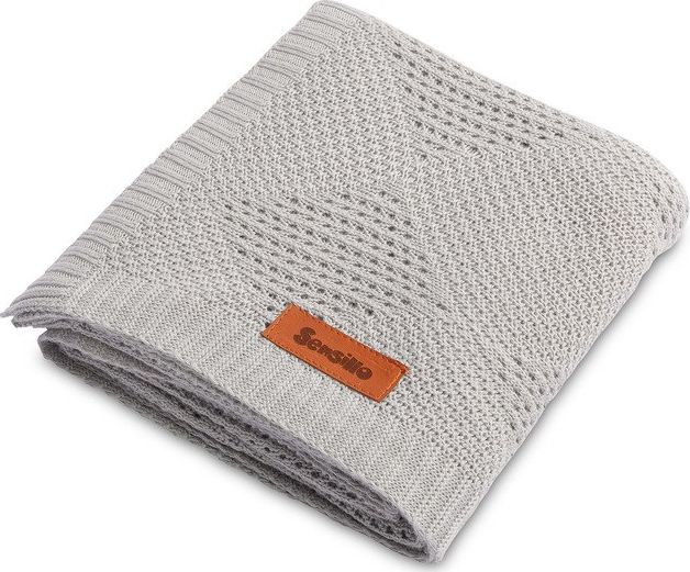 Sensillo KOC BAMBUS 100% 100X80CM SZARY