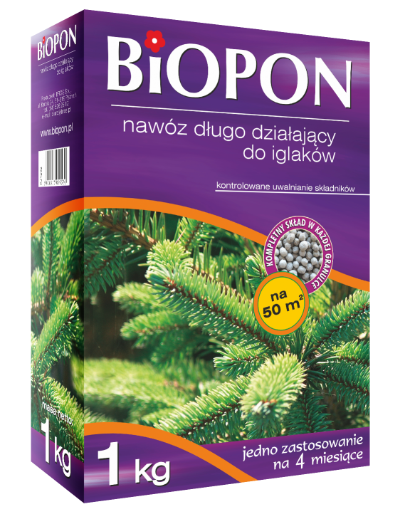 Biopon Nawóz granulowany długo działający do iglaków 1kg (1138)