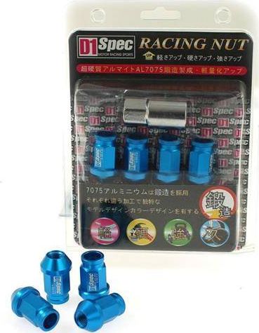 MTuning_F Nakrętki D1SPEC Replica 40mm M12x1.25 Blue