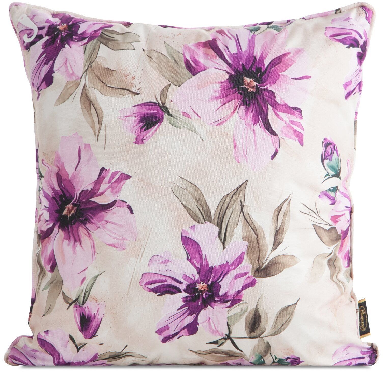 Poszewka ogrodowa GARDEN 45x45 cm kremowa kwiaty wodoodporna