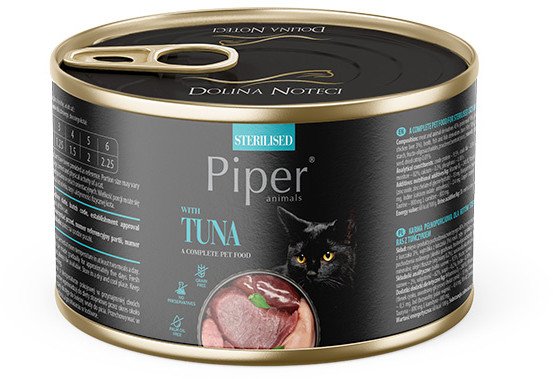 Mokra karma dla kota Piper Animals Sterilised z tuńczykiem 185 g