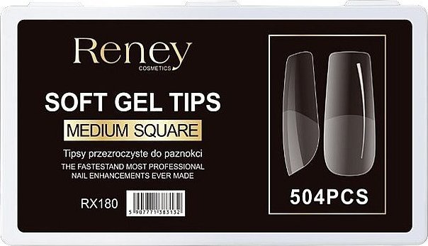 Reney Cosmetics Tipsy formy akrylowe przezroczyste do paznokci Reney RX-180 504 szt
