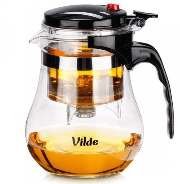 DZBANEK SZKLANY 1150ml Z ZAPARZACZEM SPUSTOWYM DO HERBATY ZIÓŁ 259417