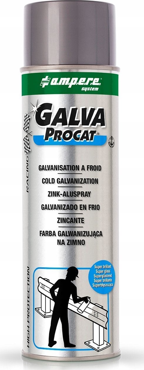 FARBA GALWANIZUJĄCA GALVA-PROCAT SPRAY 500 ml SUPER POŁYSK AMPERE