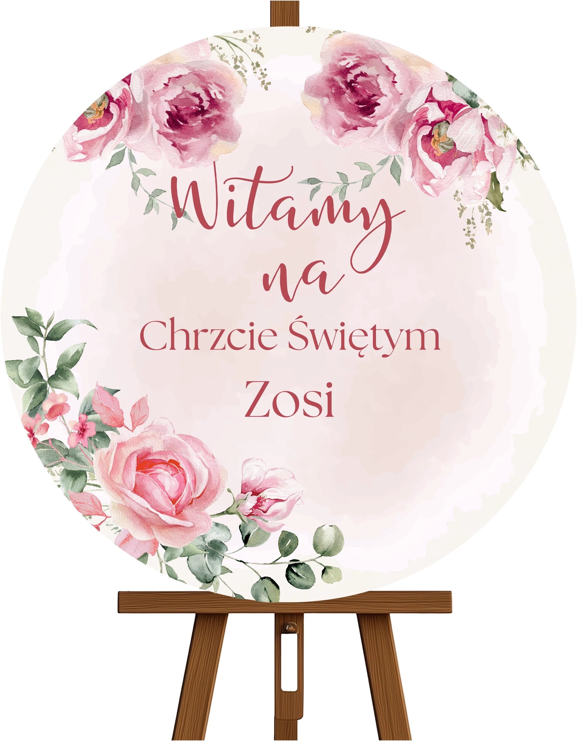 Tablica Powitalna na Chrzest Święty Koło 50cm