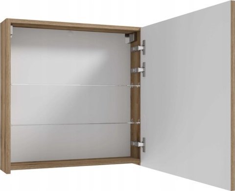 Deftrans Szafka łazienkowa z lustrem wisząca 60x60 cm dąb evoke
