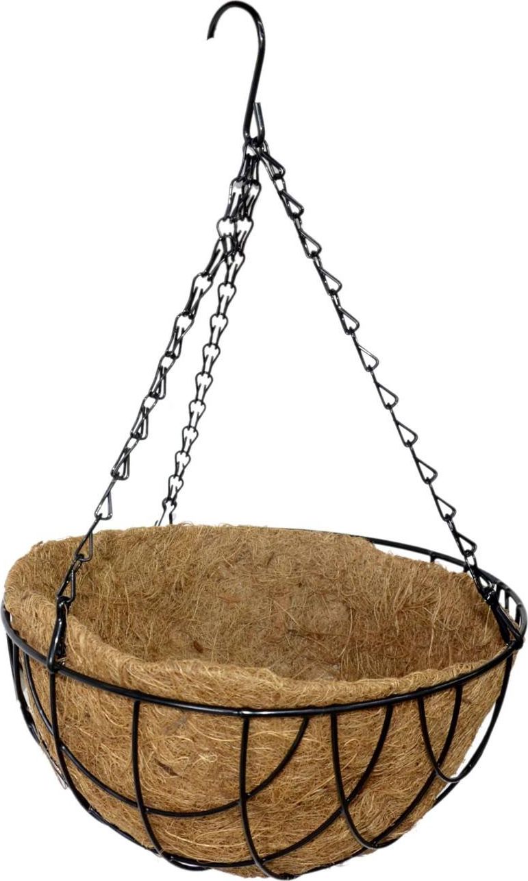 Tajemniczy ogród Kosz wiszący na kwiaty mata kokosowa 25cm