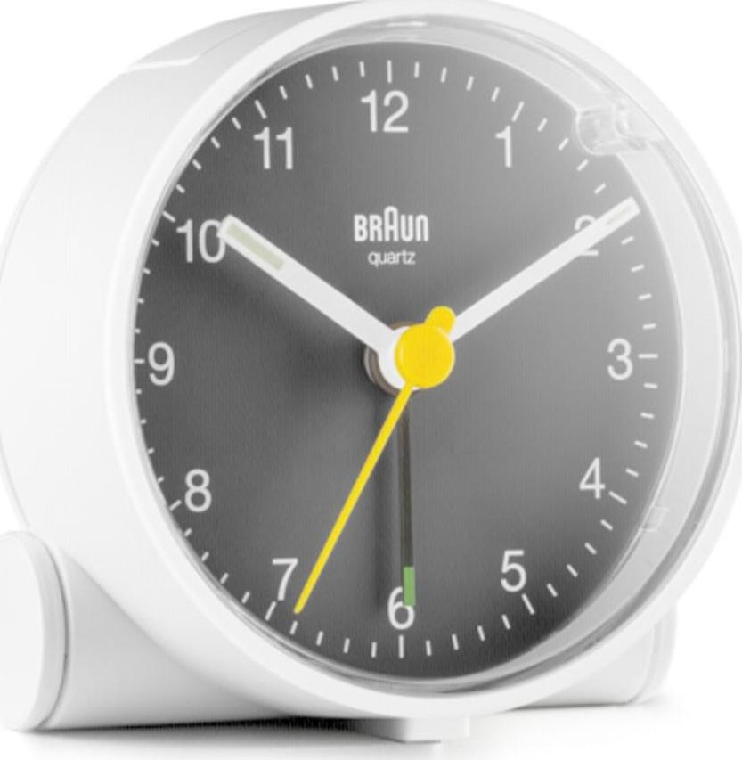 Braun BC 01 WB budzik kwarcowy biały (67006)
