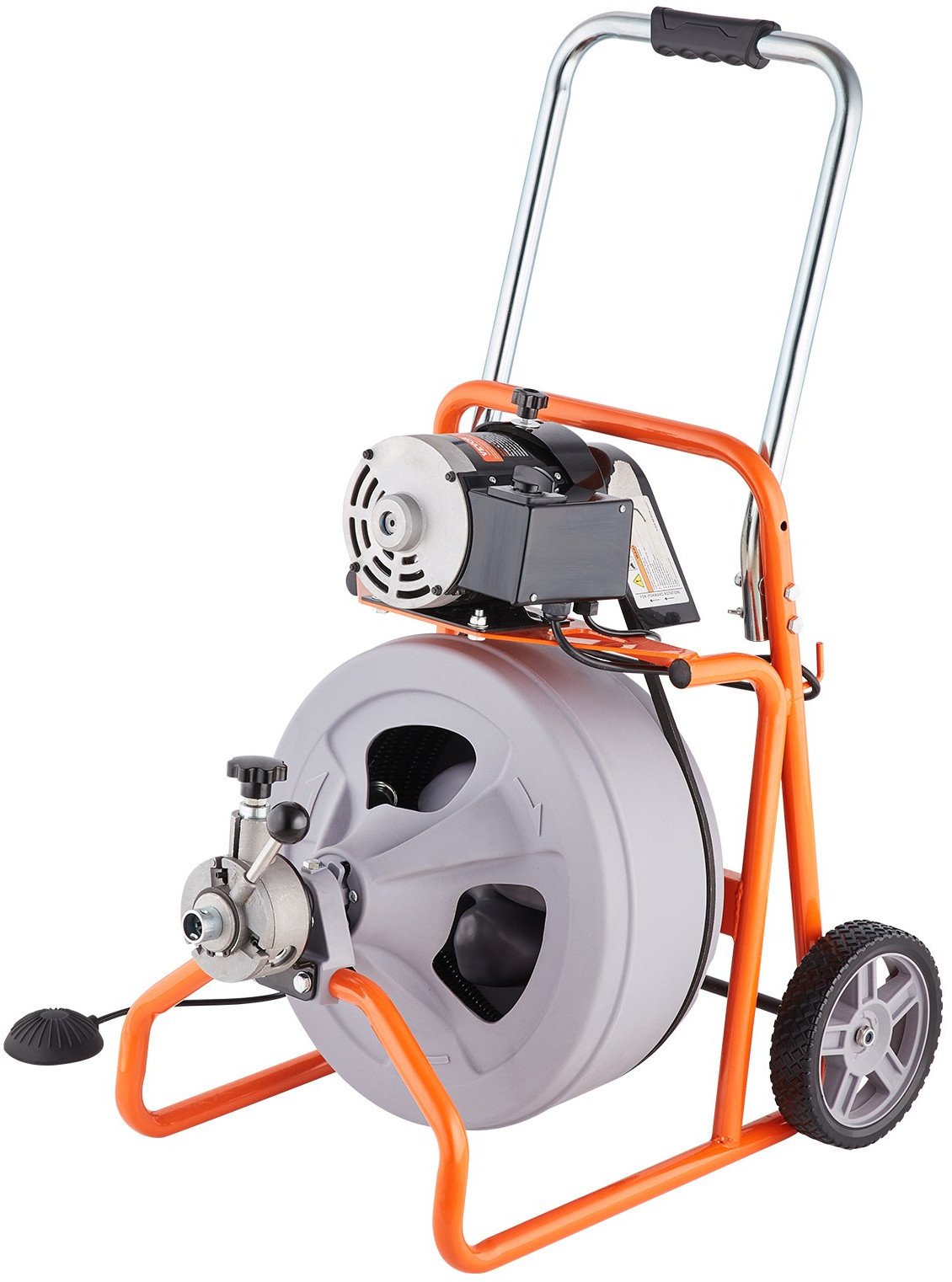 Przepychacz do Rur Kanalizacji 30 m Automatyczna 8 Narzędzi Koła