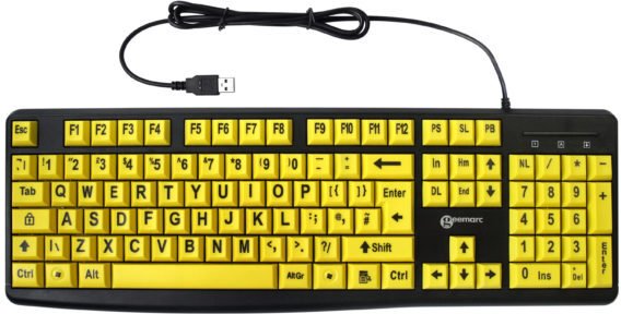 Klawiatura MediaRange Geemarc Klawiatura z dużymi klawiszami (g) + dużą czcionką