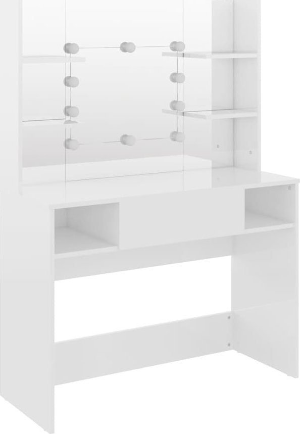 Elior Biała toaletka do makijażu z żarówkami led - Soxo 4X